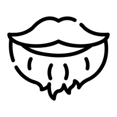 beard Line Icon