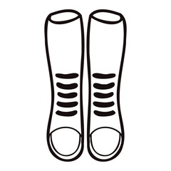 Hand Drawn cute boots in doodle style