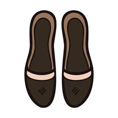 Hand Drawn women sandals in doodle style