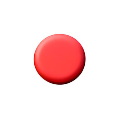 3d red circle. Realistic 3d high quality isolated render