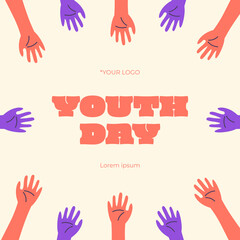 Youth Day Vector Social Media Post Template