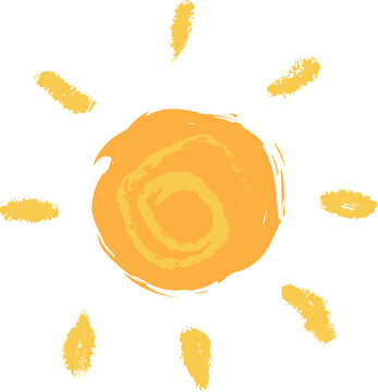 Hand Drawn Sun Vector Illustration
