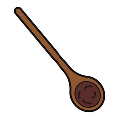 Hand Drawn spoon in doodle style