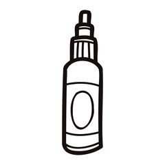 Hand Drawn bottle in doodle style