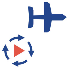 aircraft flat style icon