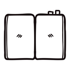 Hand Drawn cute notebook in doodle style