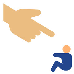 blame flat style icon