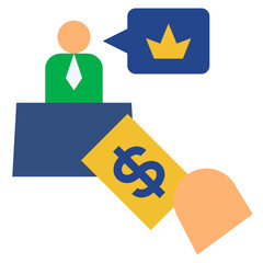 bribe flat style icon