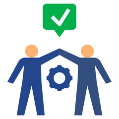 cooperate flat style icon