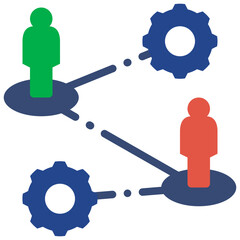 connection flat style icon