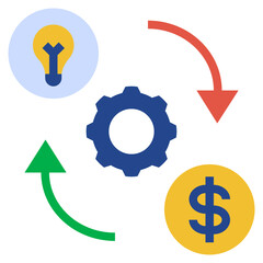 exchange flat style icon