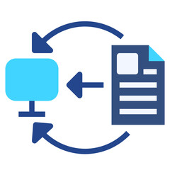 exchange flat style icon