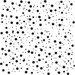 A pattern with circles and dots that are black and white.