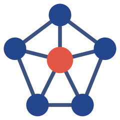 network flat style icon