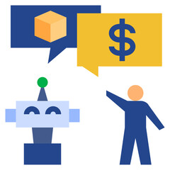 robot flat style icon