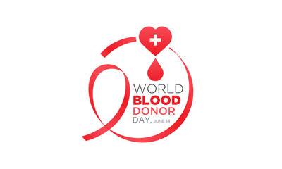 World blood donor day is observed every year in june 14. Donate blood concept illustration background for world blood donor day. Vector illustration.