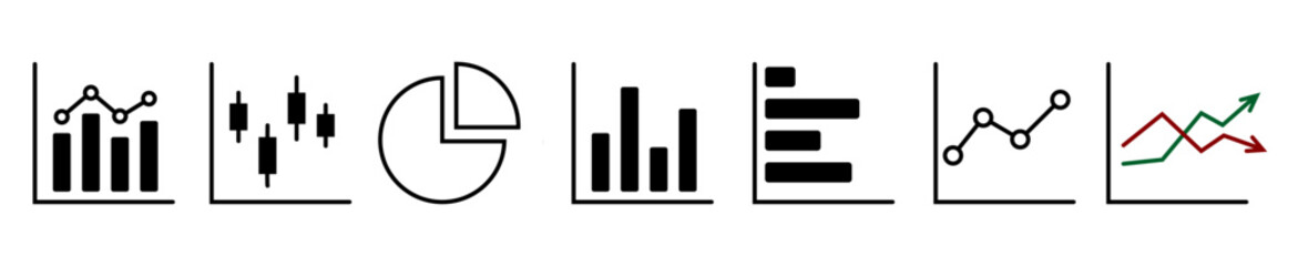 graph icon line graph circle graph analytic stats and investment icon sign symbol