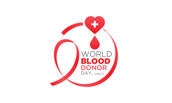 World blood donor day is observed every year in june 14. Donate blood concept illustration background for world blood donor day. Vector illustration.