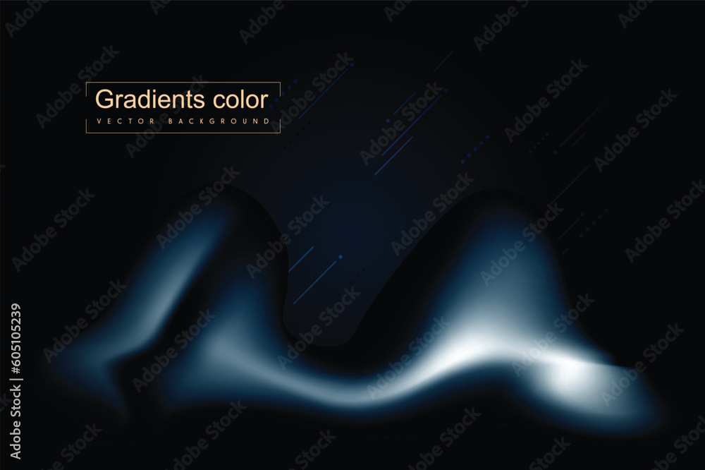 Poster dark blue and pink gradient smooth abstract background. vector horizontal template for digital landi
