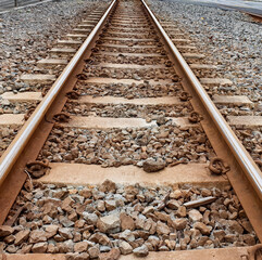 Railway tracks perspective 