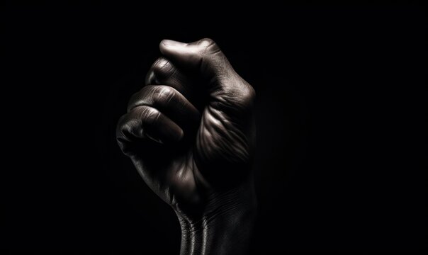 portrait of a person with fist closed HD 8K wallpaper Stock Photography Photo Image