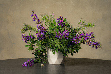 Wild Lupine Bouquet on a Canvas of Scenic Beauty