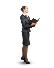 Businesswoman with notebook
