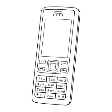 recommend clip art: mobile phone line vector illustration