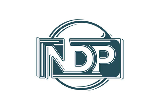 NDP letter logo and icon design template