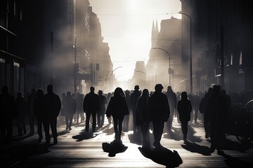 people walking in the city