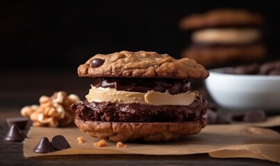 chocolate cookies HD 8K wallpaper Stock Photography Photo Image