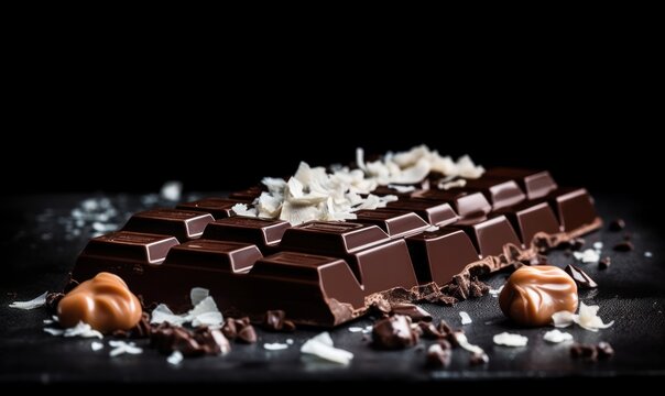 chocolate with nuts HD 8K wallpaper Stock Photography Photo Image