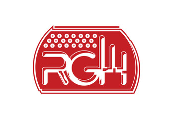 RGH letter logo and icon design template
