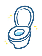 清潔なトイレのシンプルなイラスト