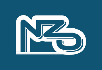 NZO letter logo and icon design template