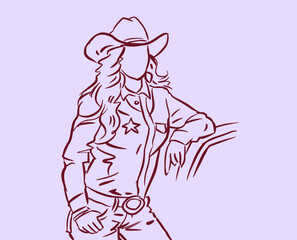 person with a hat vector for card decoration illustration