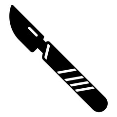 Scalpel icon for performing surgery on sick patient in hospital