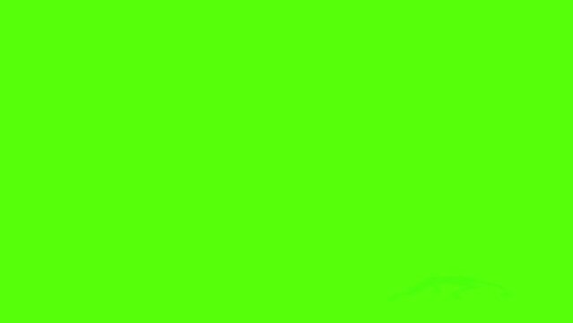 Zombie Climb Fence Green Screen Animation 3D Rendering.