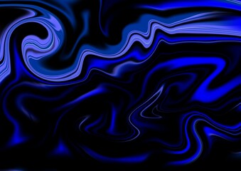 Abstraction, background. Cold blue colour tones, liquid blue, swirl.