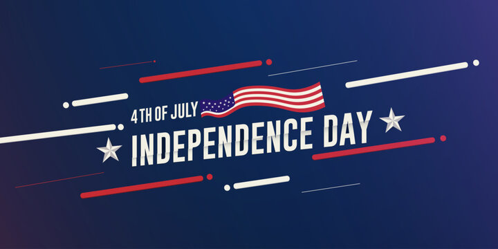 Happy Independence Day in the United States. Fourth of July of the USA American flag concept. Poster design vector illustration.