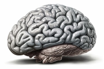 Human Brain Illustration Created with Generative AI