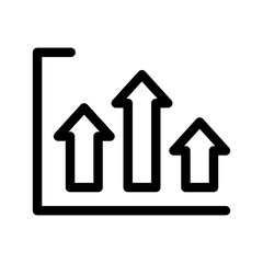 Up Chart Icon Vector Symbol Design Illustration