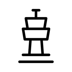 Obraz premium Control Tower Icon Vector Symbol Design Illustration