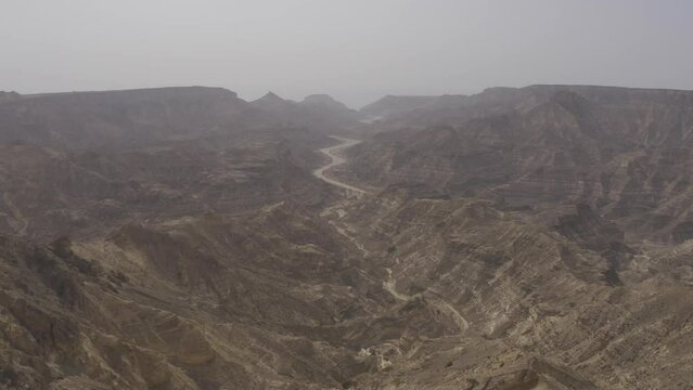 Aerial, Mountainous Landscapes In Dhofar Region, Oman East Coast