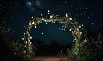 Obraz na płótnie Canvas time lapse of the moon wedding arch HD 8K wallpaper Stock Photography Photo Image