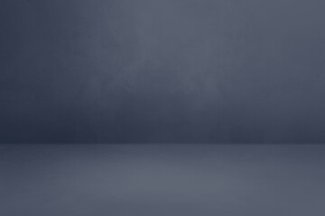 Empty dark grey concrete interior background