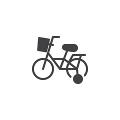 Kids bicycle vector icon