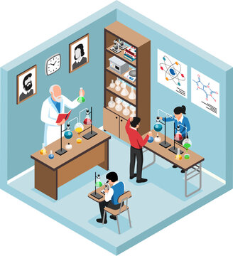 Chemistry Classroom Isometric Object