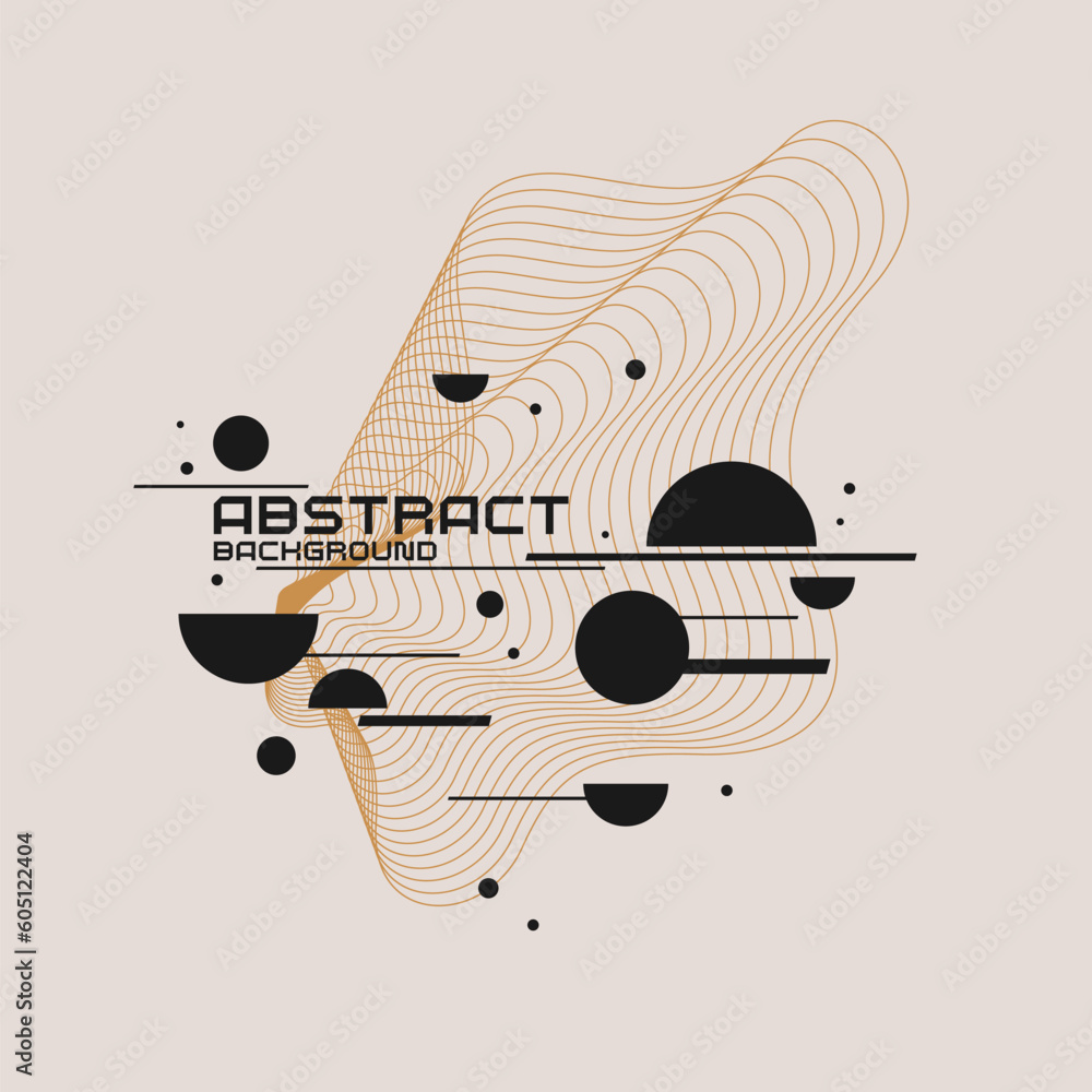 Poster composition with geometric shapes. abstract background for design.