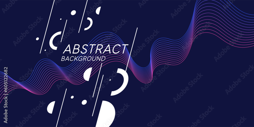 Poster trendy abstract art geometric background with flat, minimalistic style. vector poster.